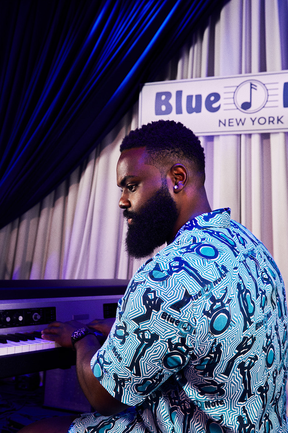 Vilebrequin x  Blue Note  Printed Linen Charli Shirt