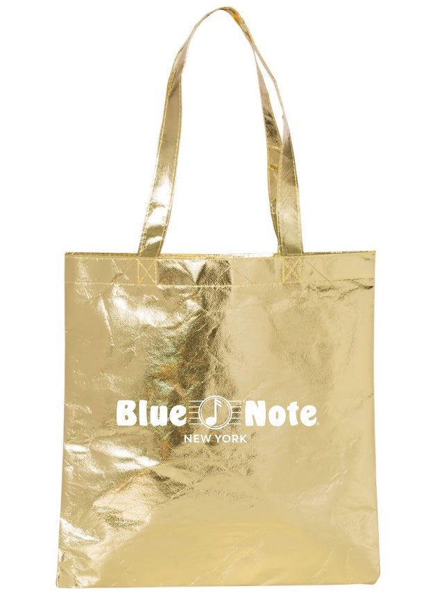 Gold Blue Note Tote Bag