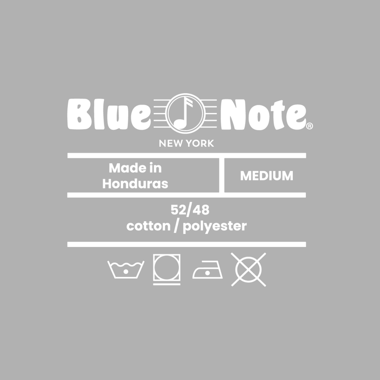 Blue Note Grey Tee White Horizontal Logo l Unisex