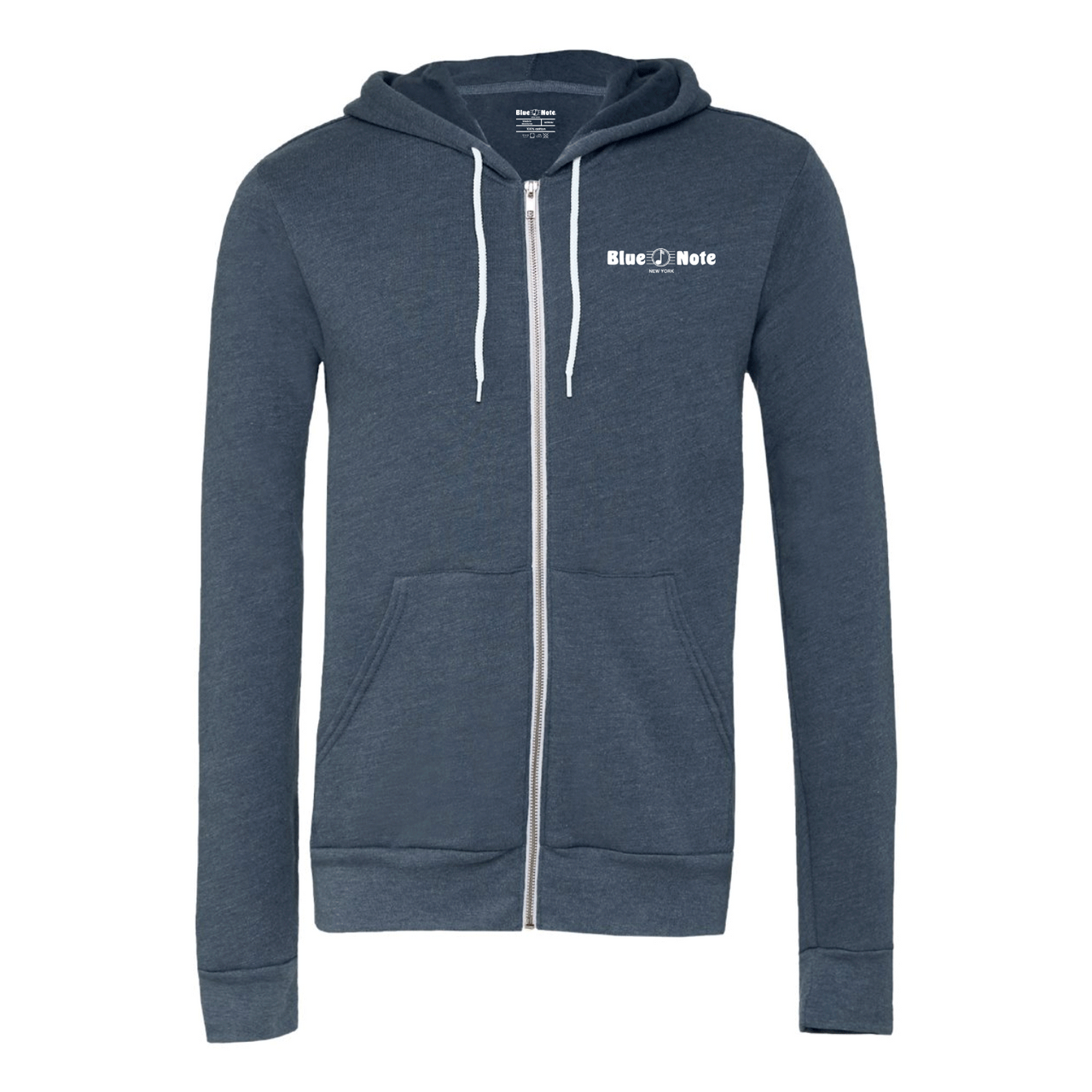 Blue Note Embroidered Zip Up Sweatshirt l unisex