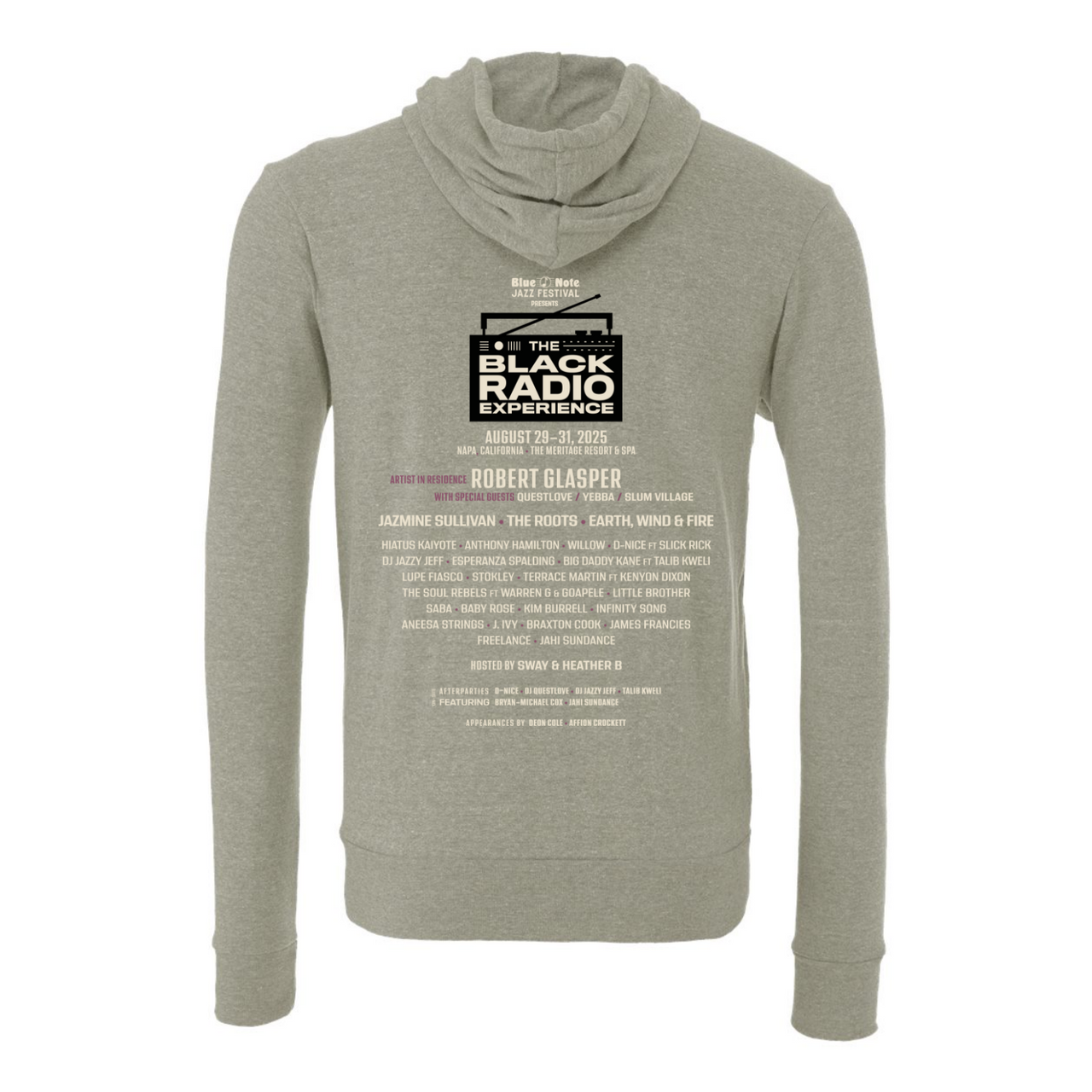 Black Radio Experience - Zip Up Sweatshirt with Lineup