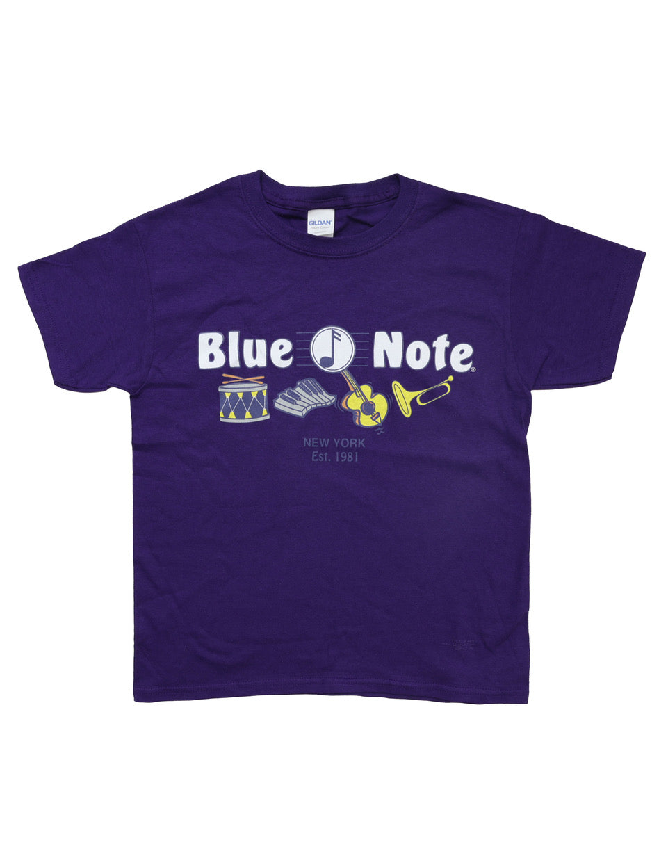 Childrens Blue Note Tee Purple